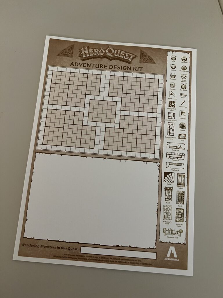 HeroQuest Adventure Design Kit Leaked! HeroQuest Adventure Design Kit