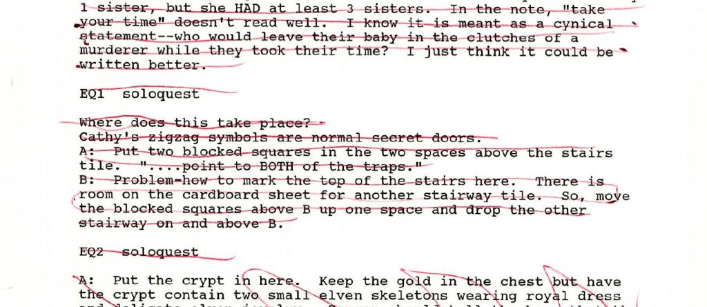 Excerpt of 'Cathy's' name mentioned in notes to the editor from Mike Gray
