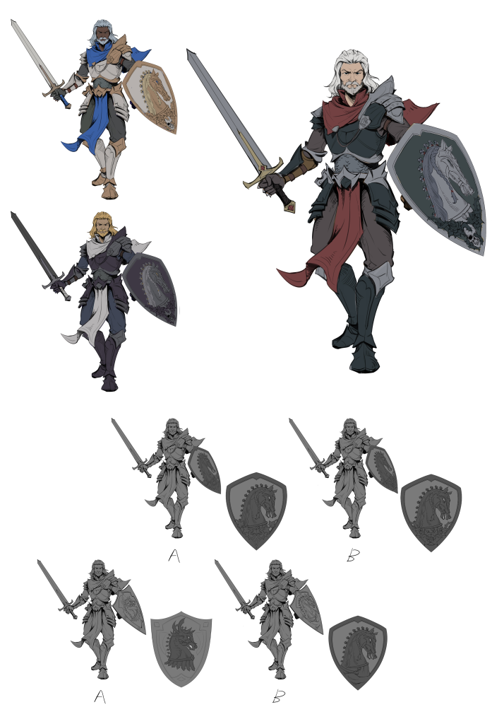 Sir Ragnar concept art. Avalon Hill/Hasbro