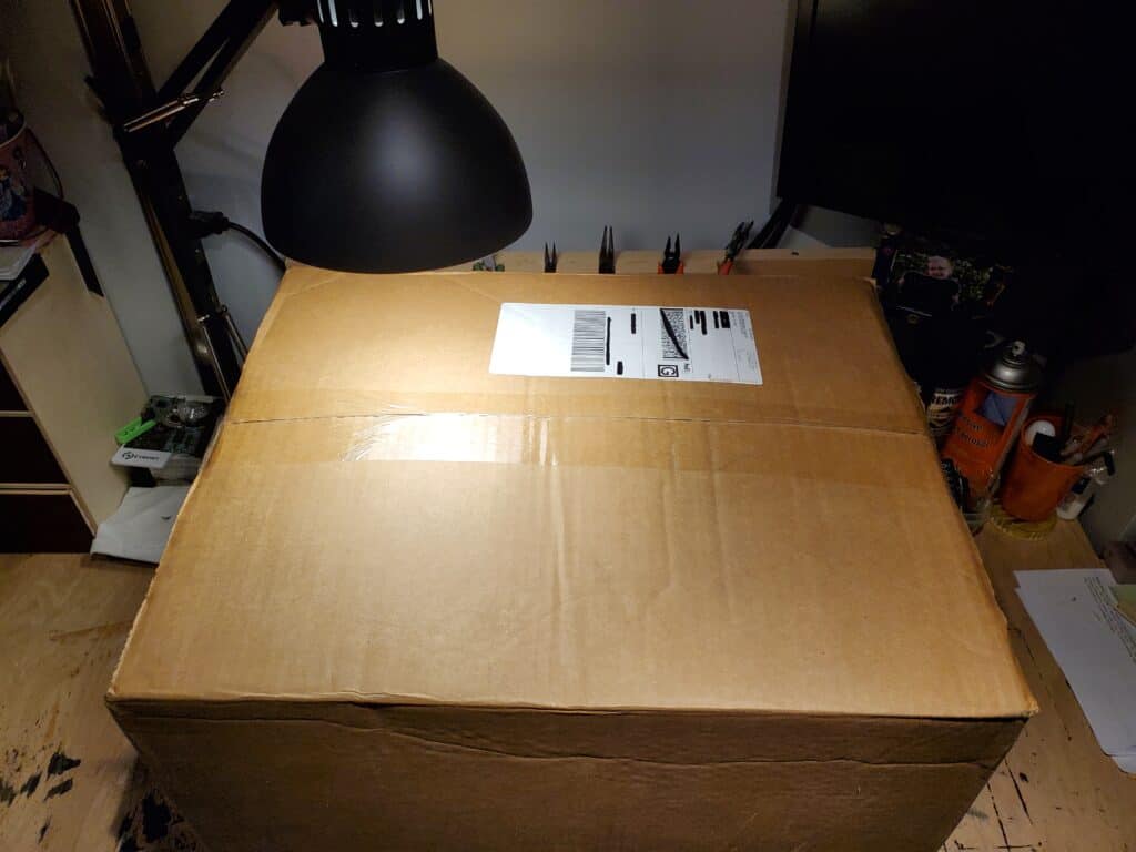 Altar Quest in its shipping box.