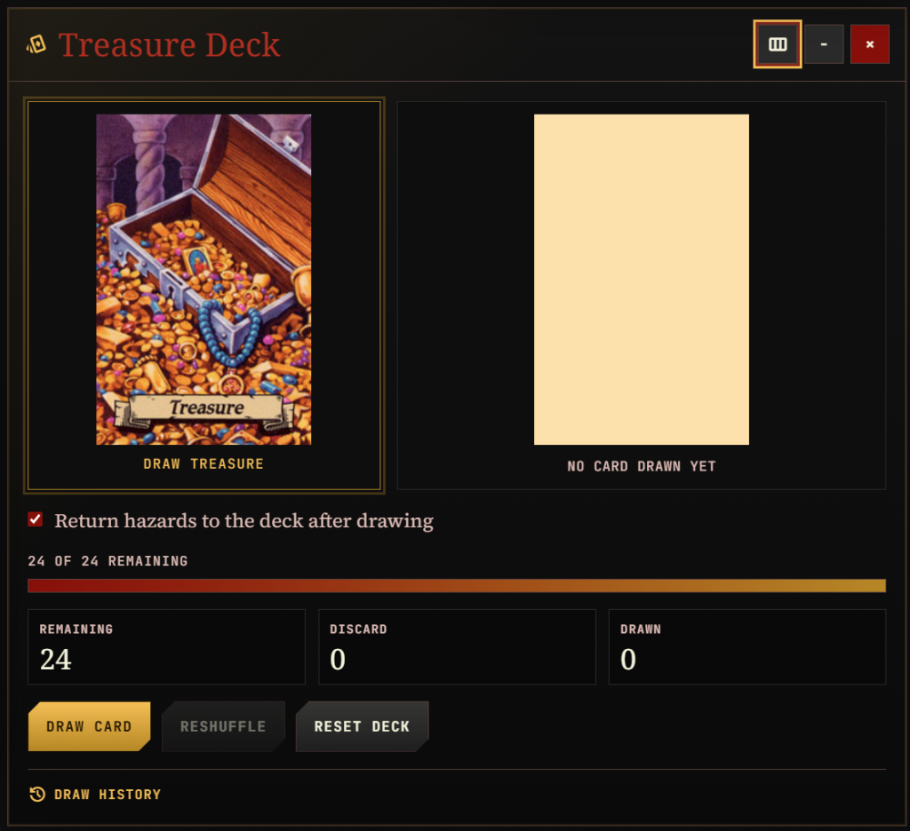 Treasure Deck Panel